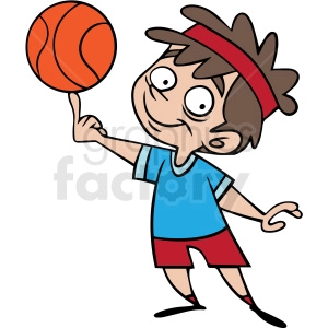 boy playing basketball clipart