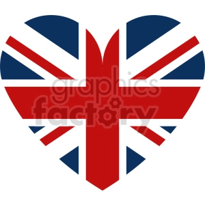 Great Britain heart vector clipart
