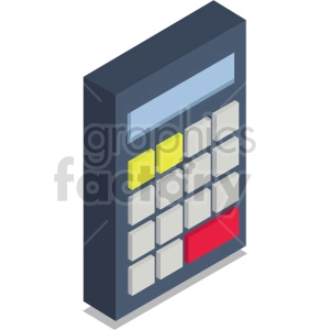 isometric calculators vector icon clipart 6
