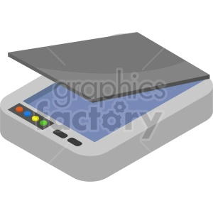 isometric scanner vector icon clipart 3
