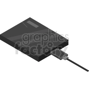 isometric hard disk vector icon clipart