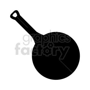 frying pan silhouette vector clipart