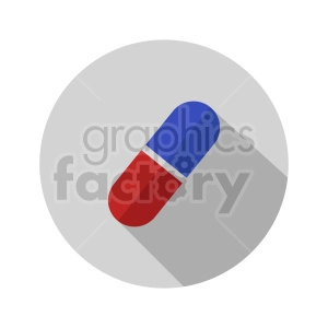 red blue pill on circle background vector clipart