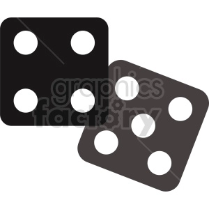 black dice vector clipart