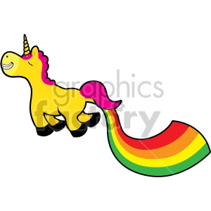 cartoon unicorn farting rainbows