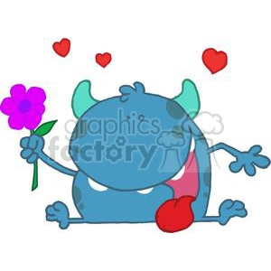 Monster with Purple flower in Hand