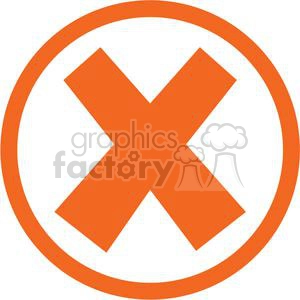 orange circled x