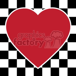 checkerboard heart design 002