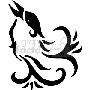 Elegant Bird Silhouette Vinyl-Ready for Tattoo Design