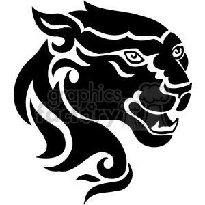 Wild Panther Outline Vinyl-Ready Tattoo Design