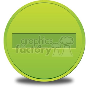 A green round clipart image featuring a horizontal bar in the middle, resembling a subtraction or negative sign.