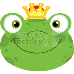 Funny Cartoon Frog King