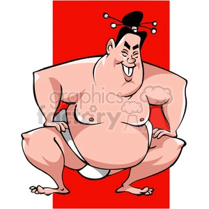 cartoon sumo wrestler