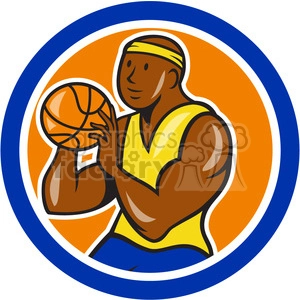 basketball player shoot ball logo