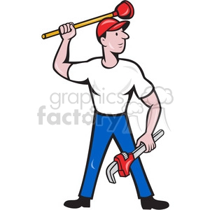 plumber standing wrench front shape