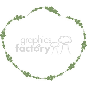 Green Oak Leaf Botanical Frame