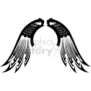 Stylized Tribal Black Wings