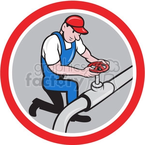 plumber working on pipe on knee