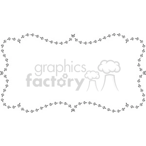 A decorative clipart image featuring a border of small heart-shaped flowers arranged in a wavy pattern around the edges.