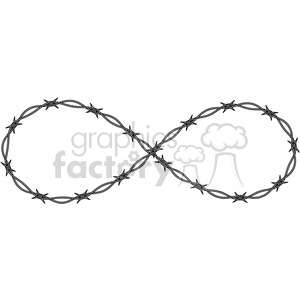 infinity symbol vector barbed wire metal tattoo