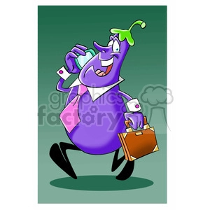 eggplant business character