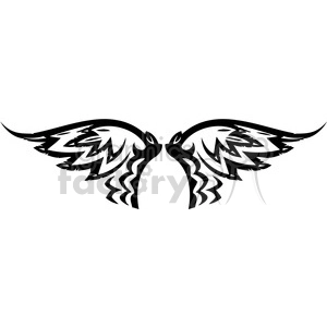 vinyl ready vector wing tattoo design 044