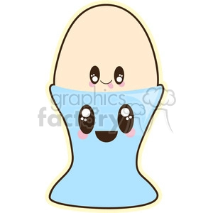 Egg bowl cartoon character vector image