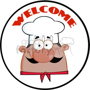 Welcoming Chef Cartoon