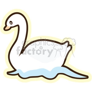 Swan cartoon character illustration