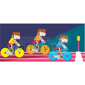 olympic cycling bikes illustration
