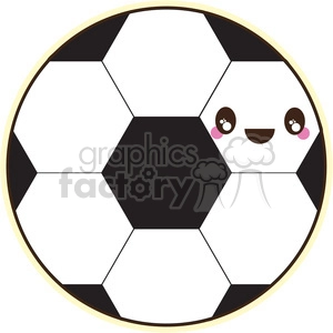 soccer ball with cartoon face