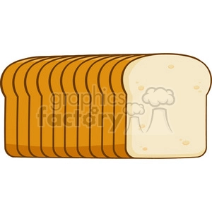 illustration cartoon bread loaf vector illustration isolated on white background