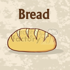 illustration cartoon loaf bread poster design with text vector illustration background