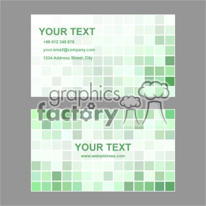 Green Grid Pattern Business Card Design
