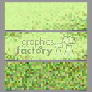 Abstract Pixelated Green Panels