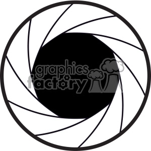 vector black and white camera shutter icon