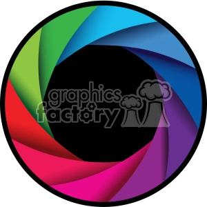 Colorful Abstract Circular Shutter