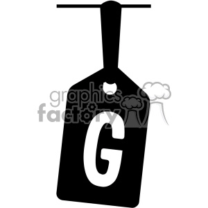 Letter G Hanging Tag