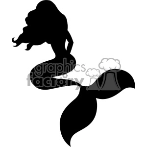 mermaid silhouete svg cut file 3