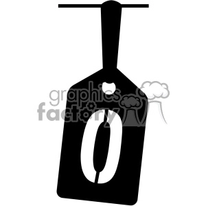 Luggage Tag with Number 0