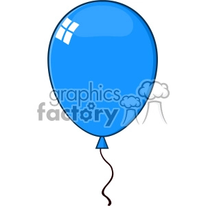A cartoon style blue balloon