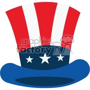 4th of july uncle sam hat vector icon