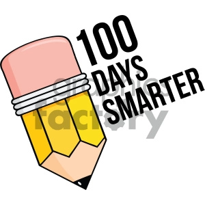 100 days smarter vector art