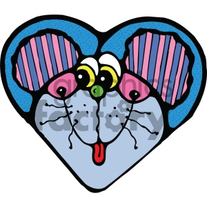 Cartoon Mice Love Heart Clipart