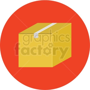 closed box icon with red circle background