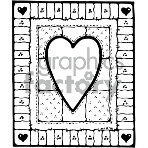 black white heart design