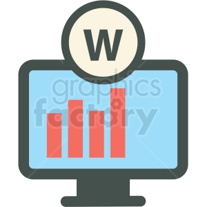 website statistics web hosting vector icons