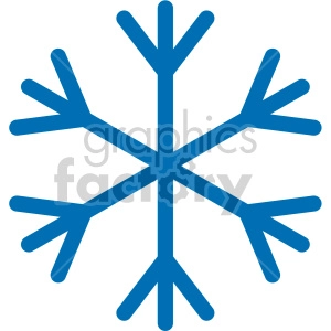 basic blue snowflake rf clip art