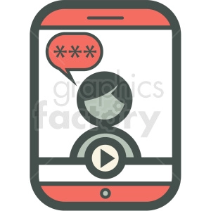 social media chat smart device vector icon