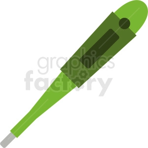 green digital thermometer vector